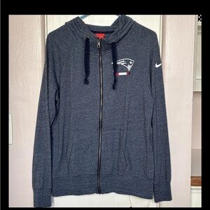 New England Patriots -Nike NFL Heathered Full Zip Hoodie Jacket Blue Size L